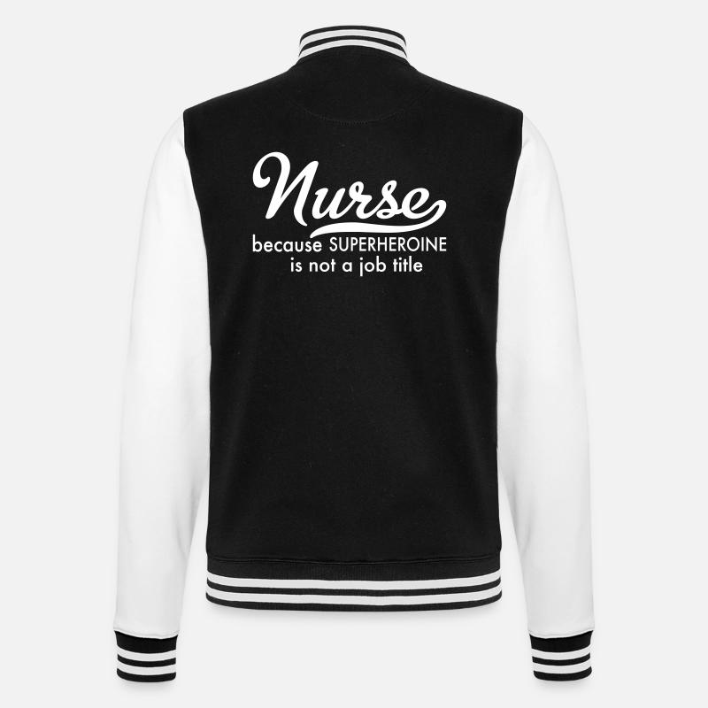 Krankenschwester - College-Sweatjacke - Schwarz/Weiß
