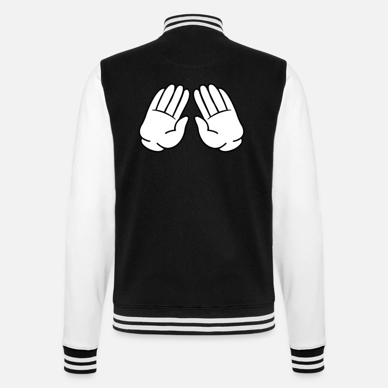 Comic Hands 02 - College Sweat Jacket - black/white