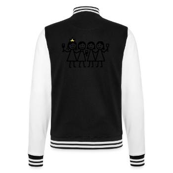 Hen Birthday - College Sweat Jacket - black/white - Back - Marisol (170cm)
