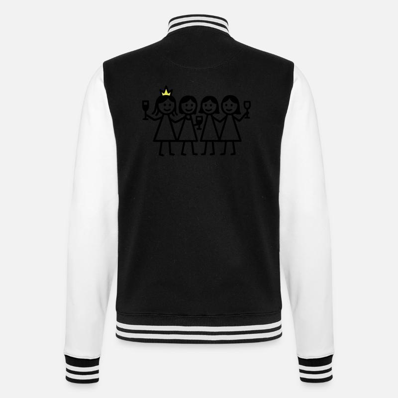 Hen Birthday - College Sweat Jacket - black/white