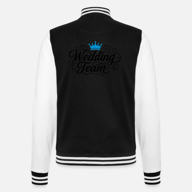 Wedding Team Hochzeit - College-Sweatjacke - Schwarz/Weiß