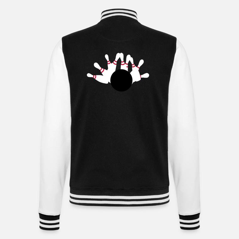 Bowling - College Sweat Jacket - black/white