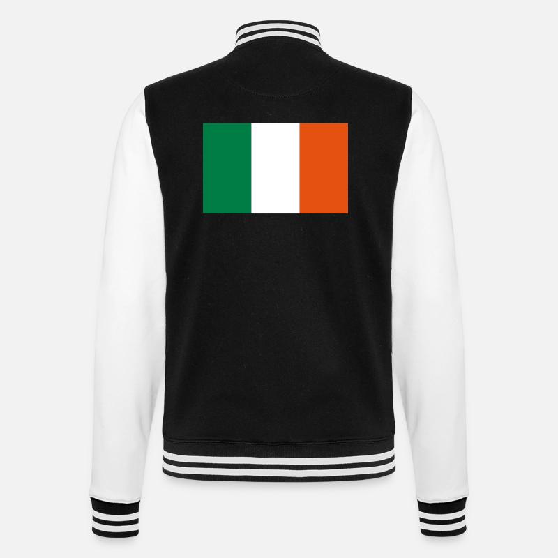 Irland - College-Sweatjacke - Schwarz/Weiß