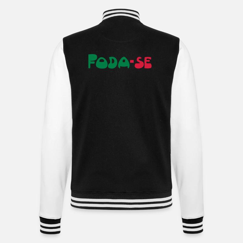foda-se - College-Sweatjacke - Schwarz/Weiß