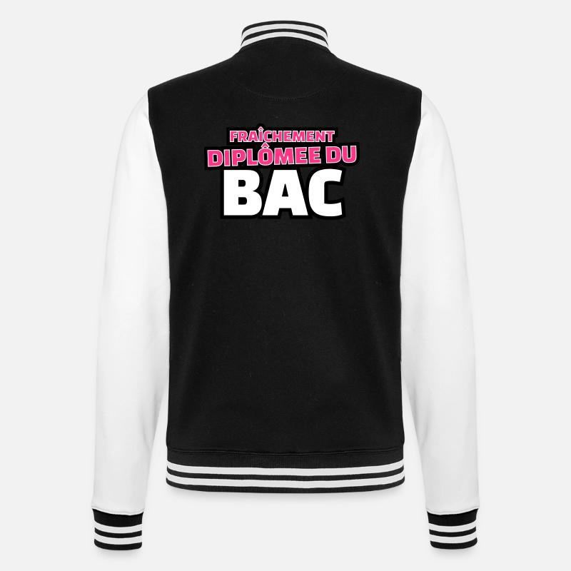 fraîchement diplomée du bac - Veste Teddy - noir/blanc
