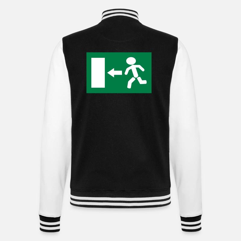 fluchtweg2 - College-Sweatjacke - Schwarz/Weiß