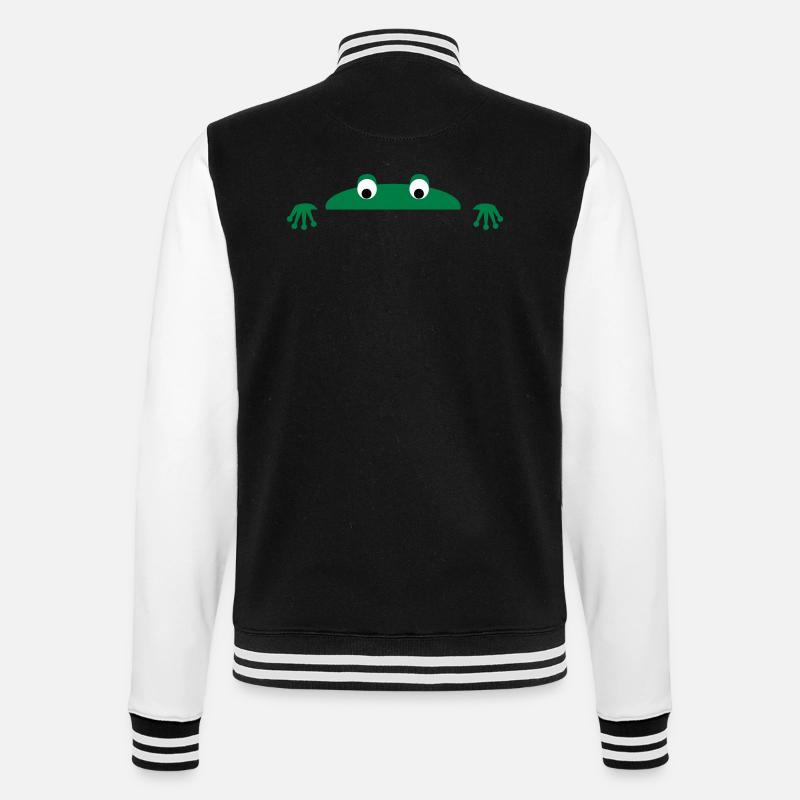 Frog face - Veste Teddy - noir/blanc