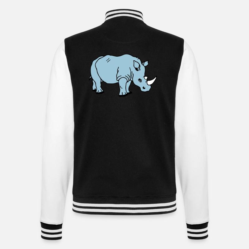 rhinoceros - College Sweat Jacket - black/white