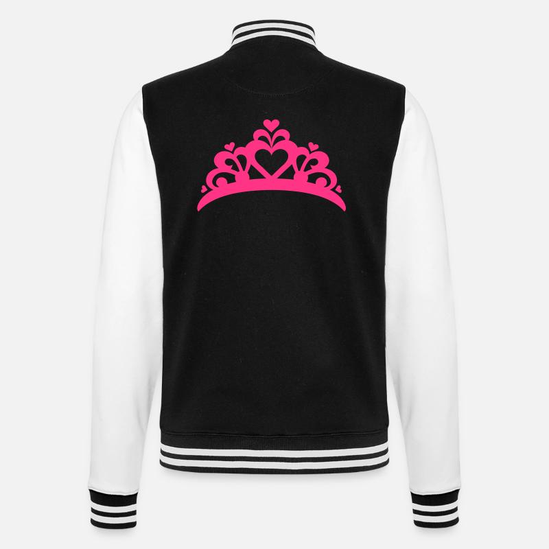 Brautkrone - College-Sweatjacke - Schwarz/Weiß