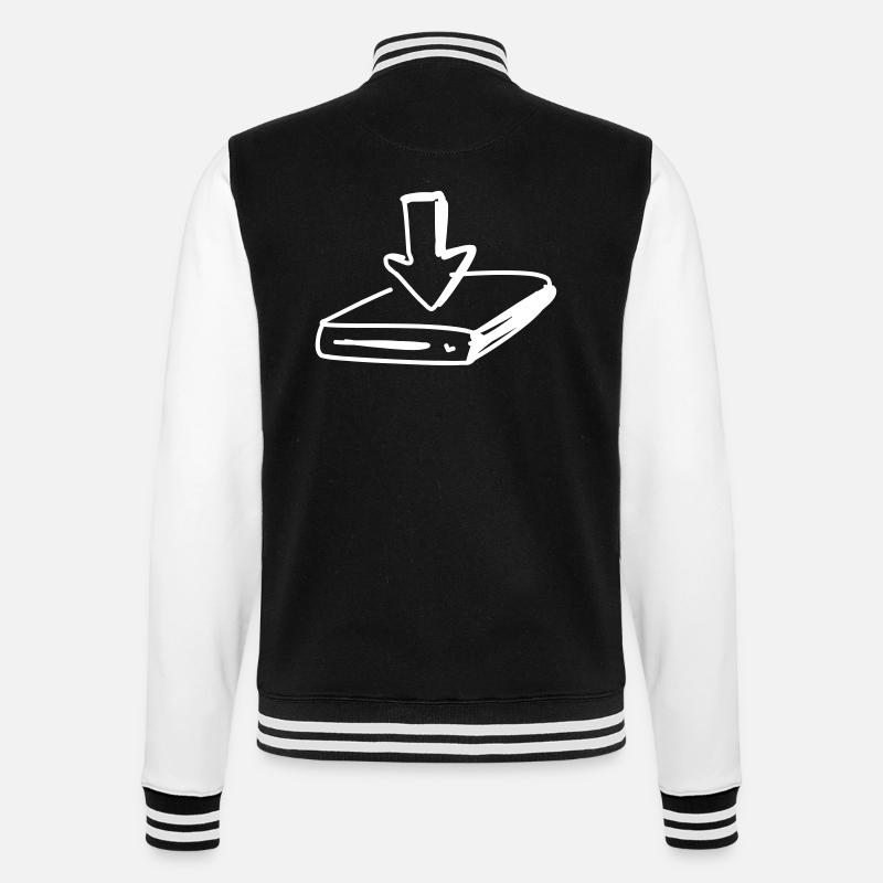 Hard disk with arrow - College Sweat Jacket - black/white
