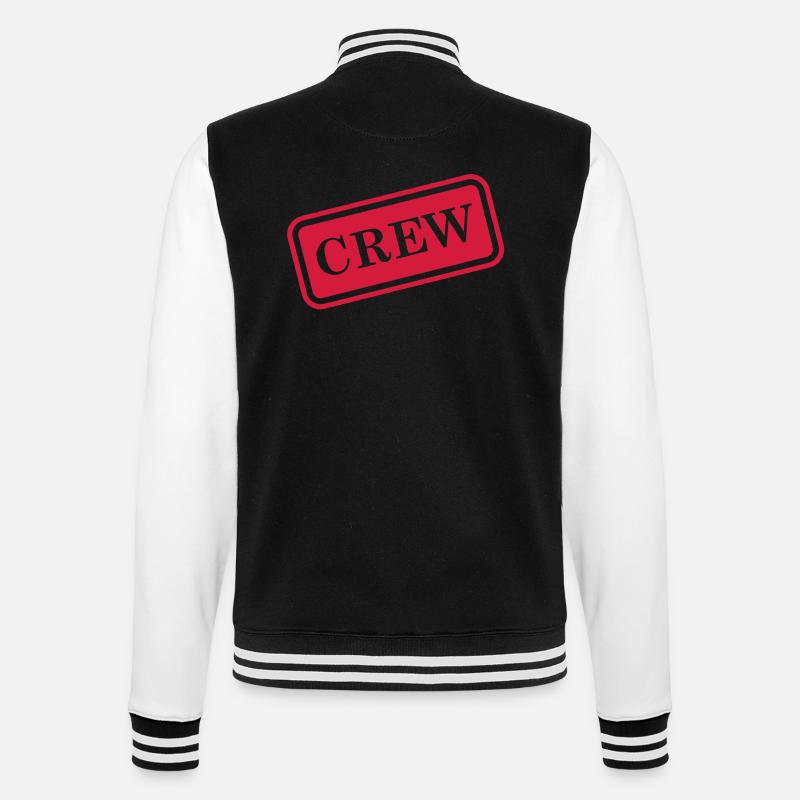 Crew - College-Sweatjacke - Schwarz/Weiß
