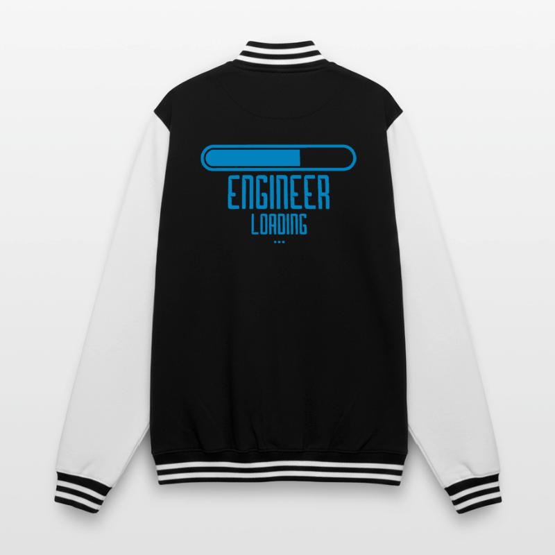 blue loading loading engineer please wait wa College Sweat Jacket