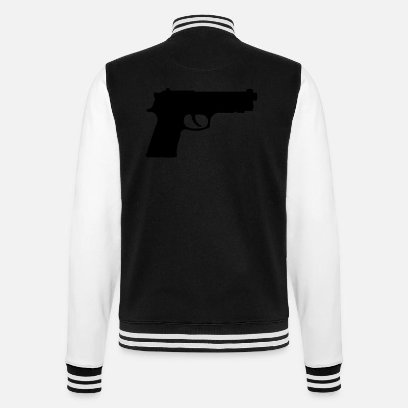 pistol - College Sweat Jacket - black/white