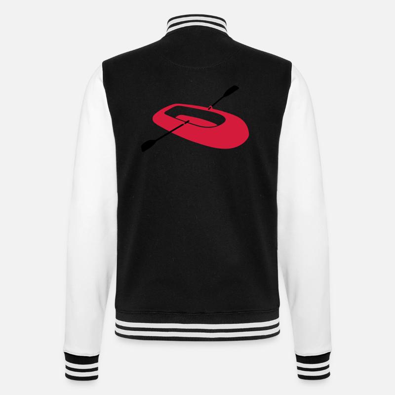 Schlauchboot - V2 - College-Sweatjacke - Schwarz/Weiß