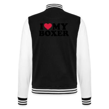 Boxer - College-Sweatjacke - Schwarz/Weiß - Hinten - Marisol (170cm)