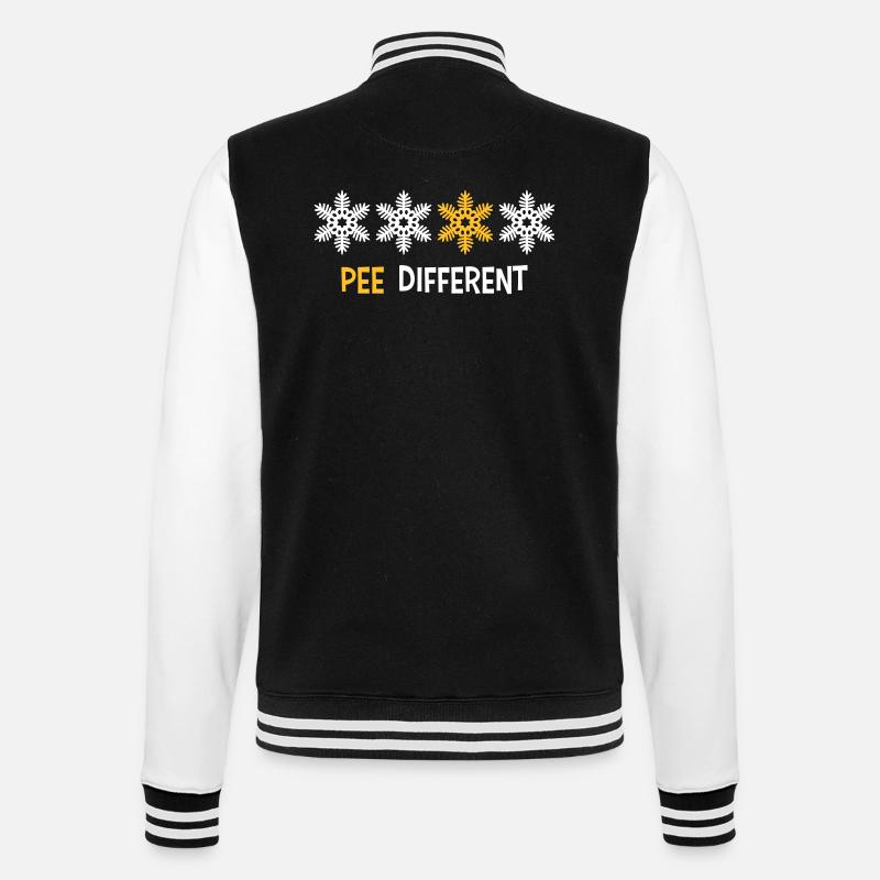 Pee Different Yellow - College Sweat Jacket - black/white