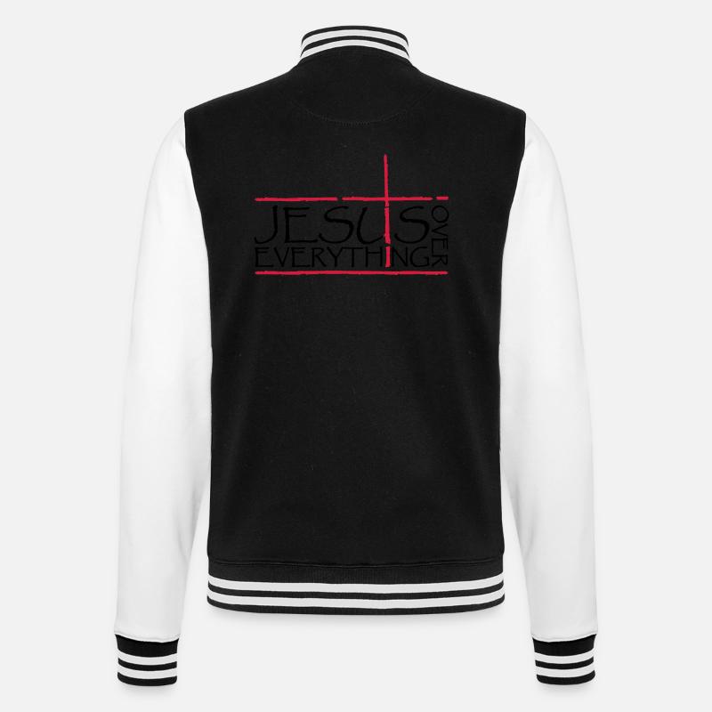 Jésus sur tout - Veste Teddy - noir/blanc