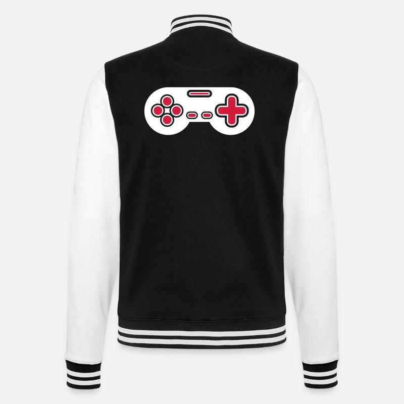 Design Retro Gamer Controller - College Sweat Jacket - black/white