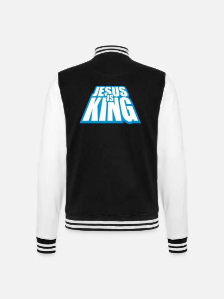 jesus is king quote - College Sweat Jacket - black/white