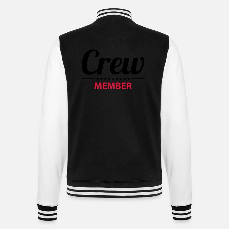crew member design 2 - College Sweat Jacket - black/white