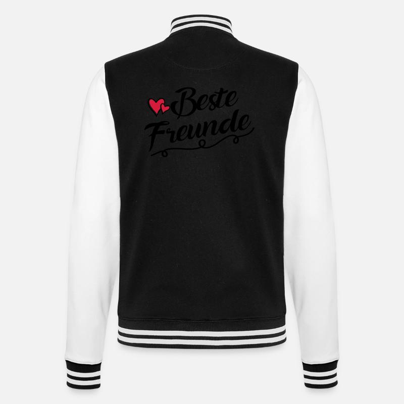 beste freunde - College-Sweatjacke - Schwarz/Weiß