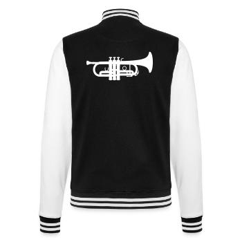 trompete 1 - College-Sweatjacke - Schwarz/Weiß - Hinten - Marisol (170cm)