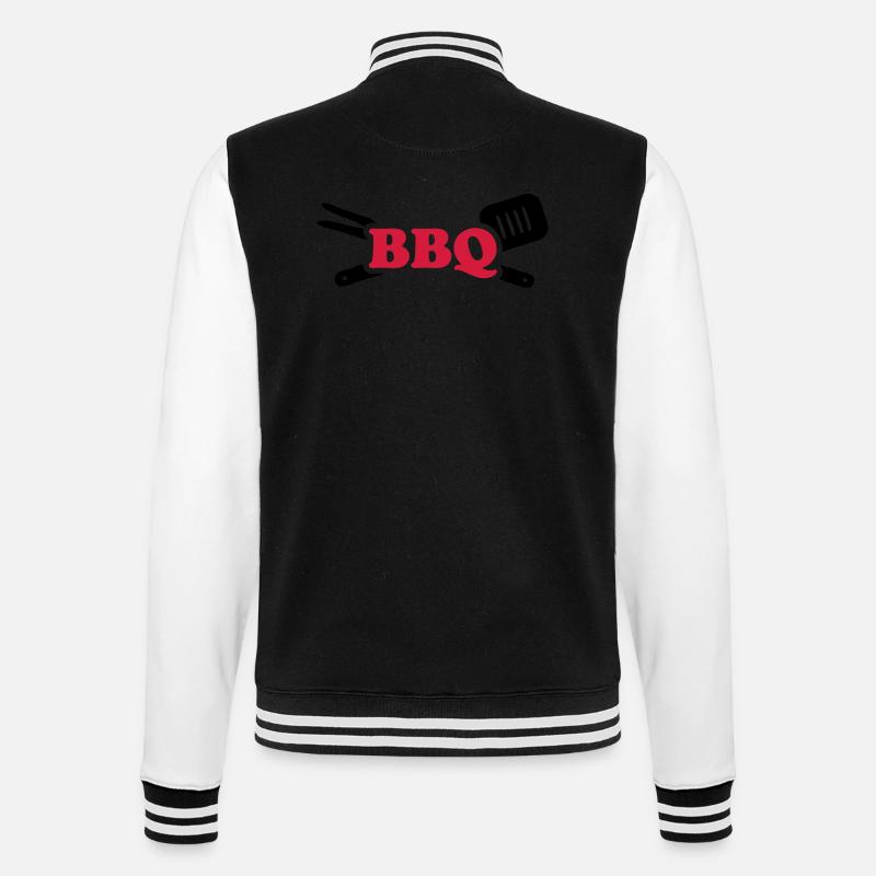 BBQ - College-Sweatjacke - Schwarz/Weiß