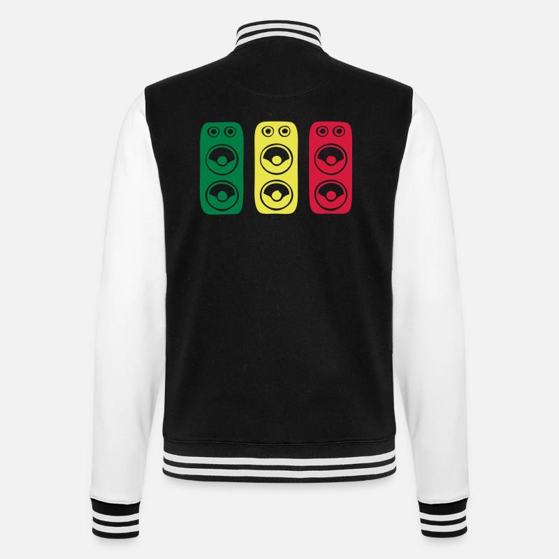 Reggae SOUND SYSTEM - Veste Teddy - noir/blanc