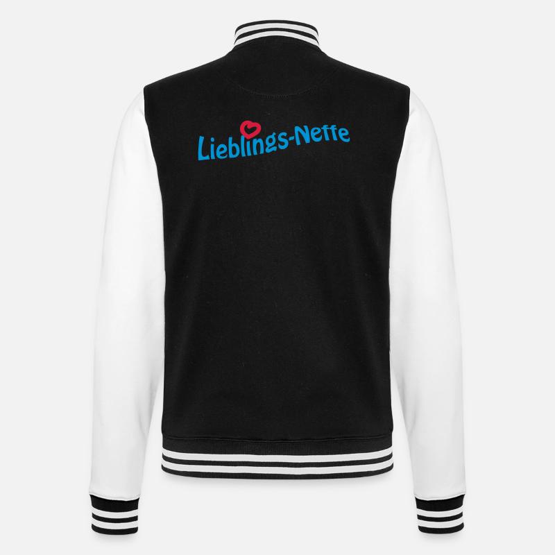 Lieblingsneffe - College-Sweatjacke - Schwarz/Weiß