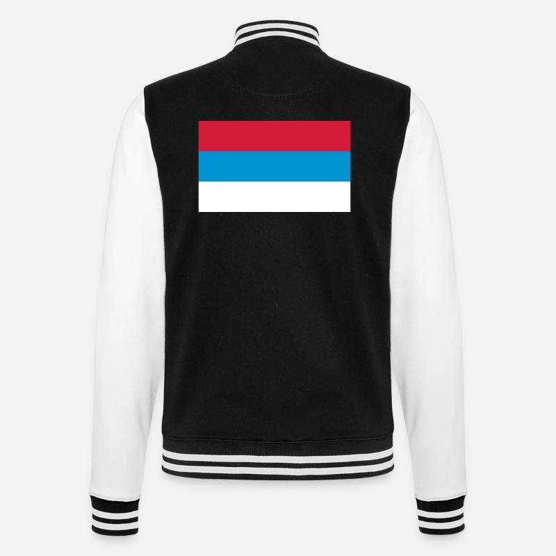 Drapeau national de Serbie - Veste Teddy - noir/blanc