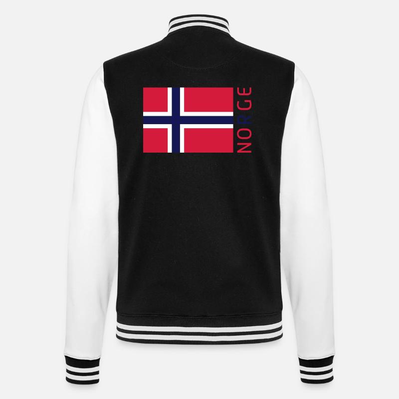 Norge - College Sweat Jacket - black/white
