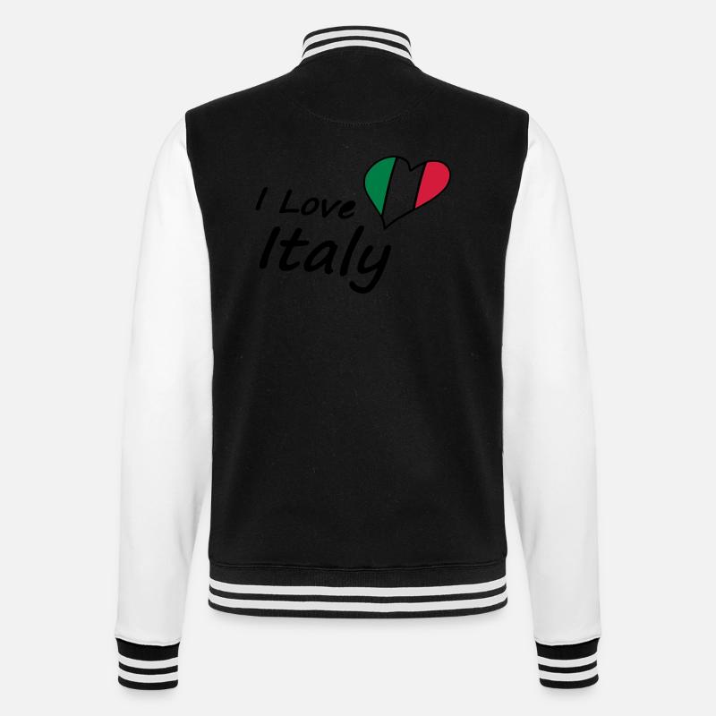 J'aime l'Italie - Veste Teddy - noir/blanc