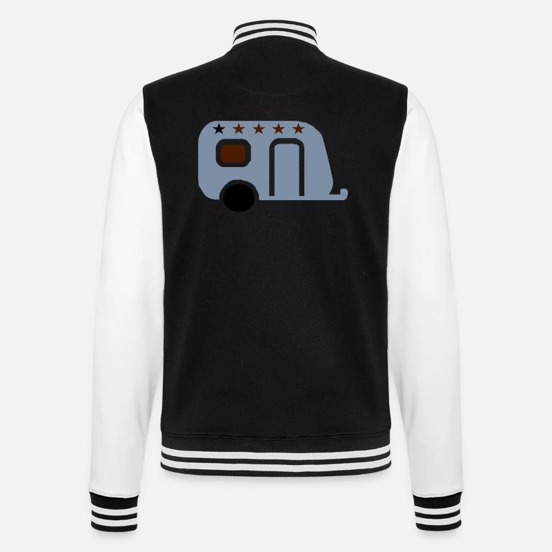 camping - College Sweat Jacket - black/white