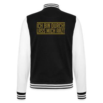 Arzt - College-Sweatjacke - Schwarz/Weiß - Hinten - Marisol (170cm)