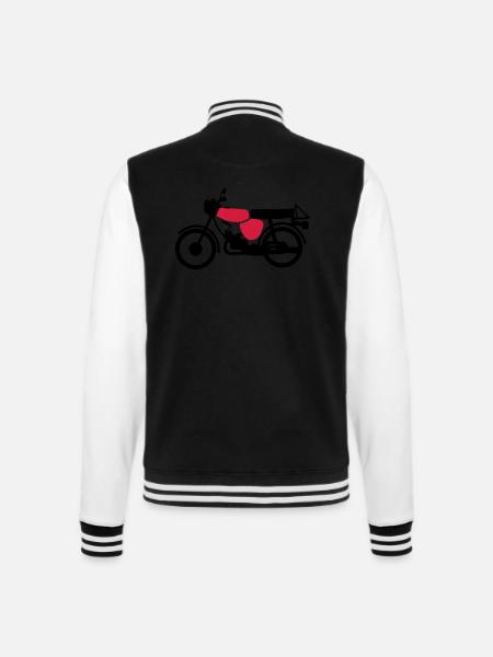Fahrzeug - Simson S51 - College-Sweatjacke - Schwarz/Weiß