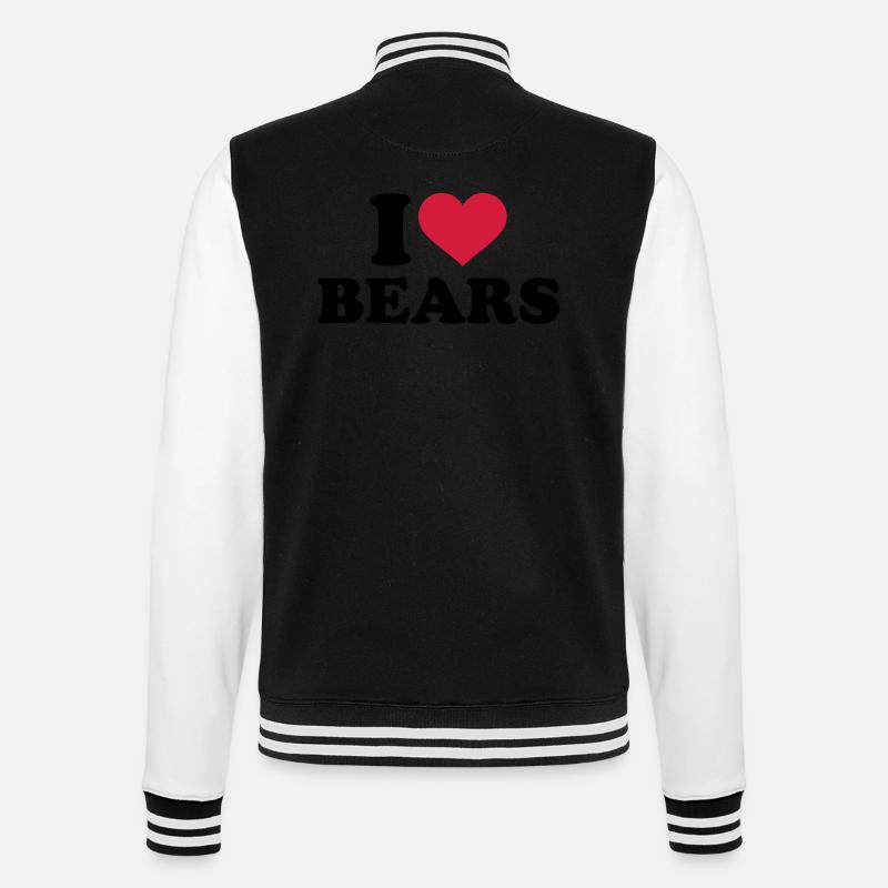 Bär - College-Sweatjacke - Schwarz/Weiß