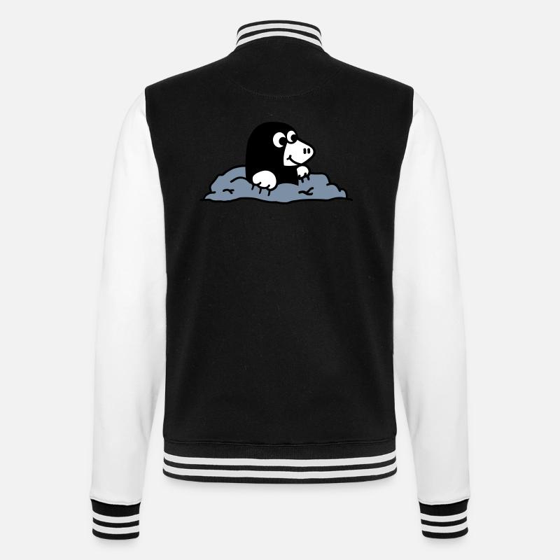 Maulwurf - College-Sweatjacke - Schwarz/Weiß