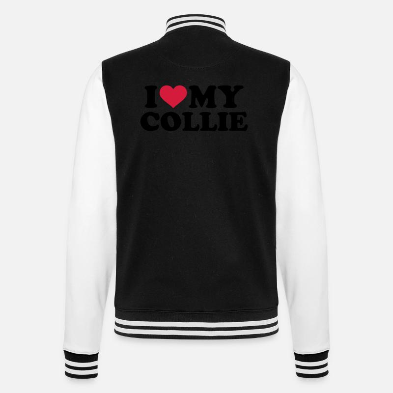 Collie - College-Sweatjacke - Schwarz/Weiß