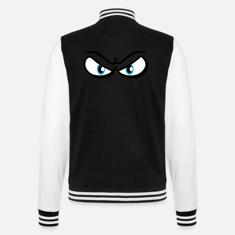 Evil eyes dangerous - College Sweat Jacket - black/white
