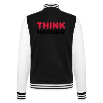 Think harder - College-Sweatjacke - Schwarz/Weiß - Hinten - Marisol (170cm)