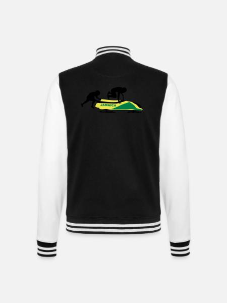 Bob - Team Jamaica - College-Sweatjacke - Schwarz/Weiß