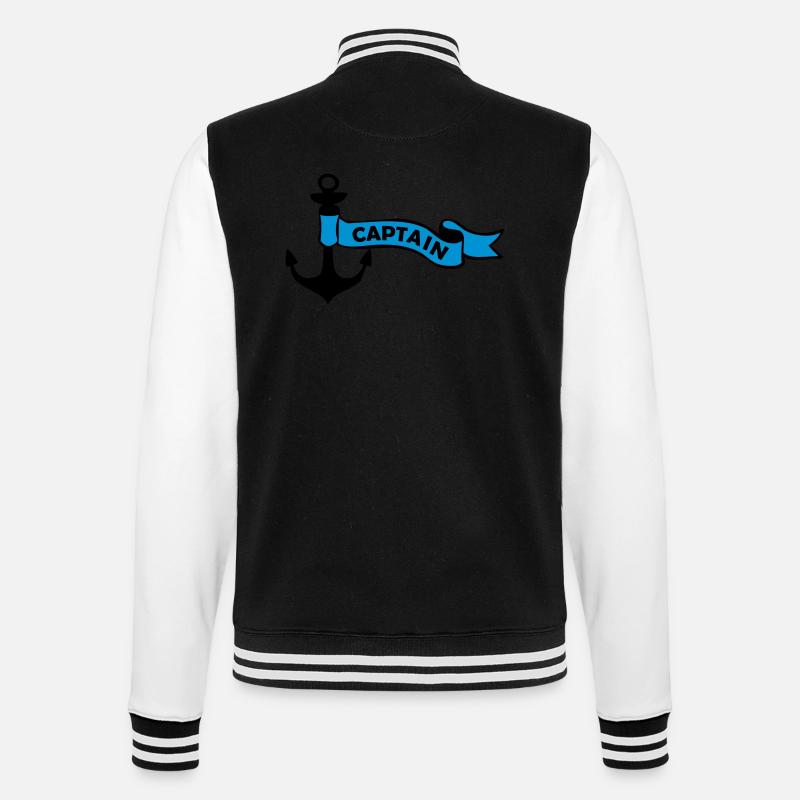 anker_captain_02 - College-Sweatjacke - Schwarz/Weiß