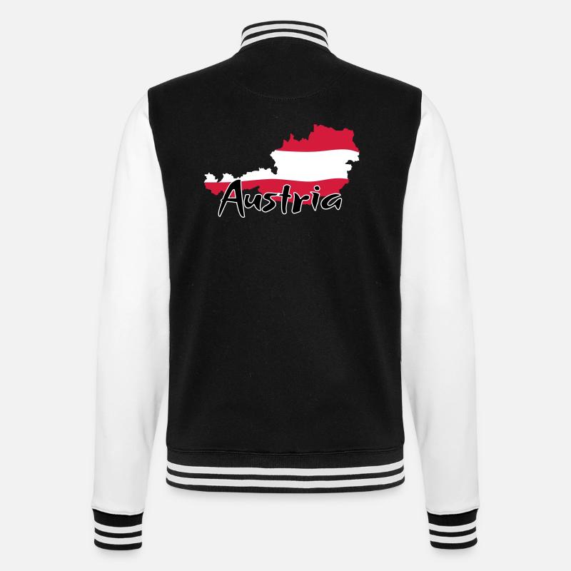 Austria - College Sweat Jacket - black/white