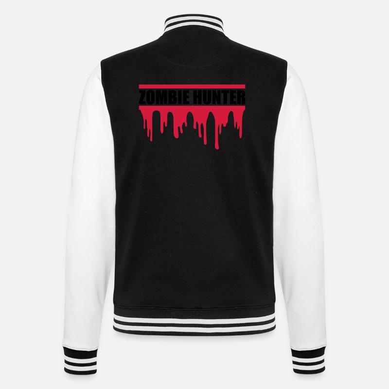 Chasseur de zombies Citation d’Halloween - Veste Teddy - noir/blanc
