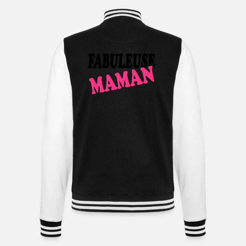 FABULEUSE MAMAN - Veste Teddy - noir/blanc