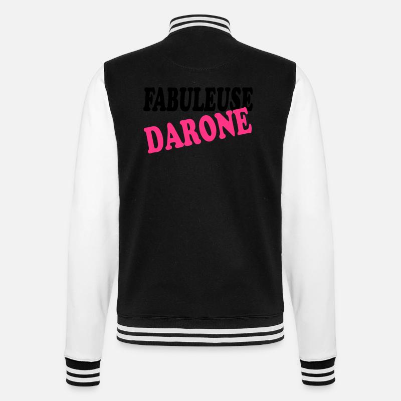 FABELHAFTER DARONE - College-Sweatjacke - Schwarz/Weiß
