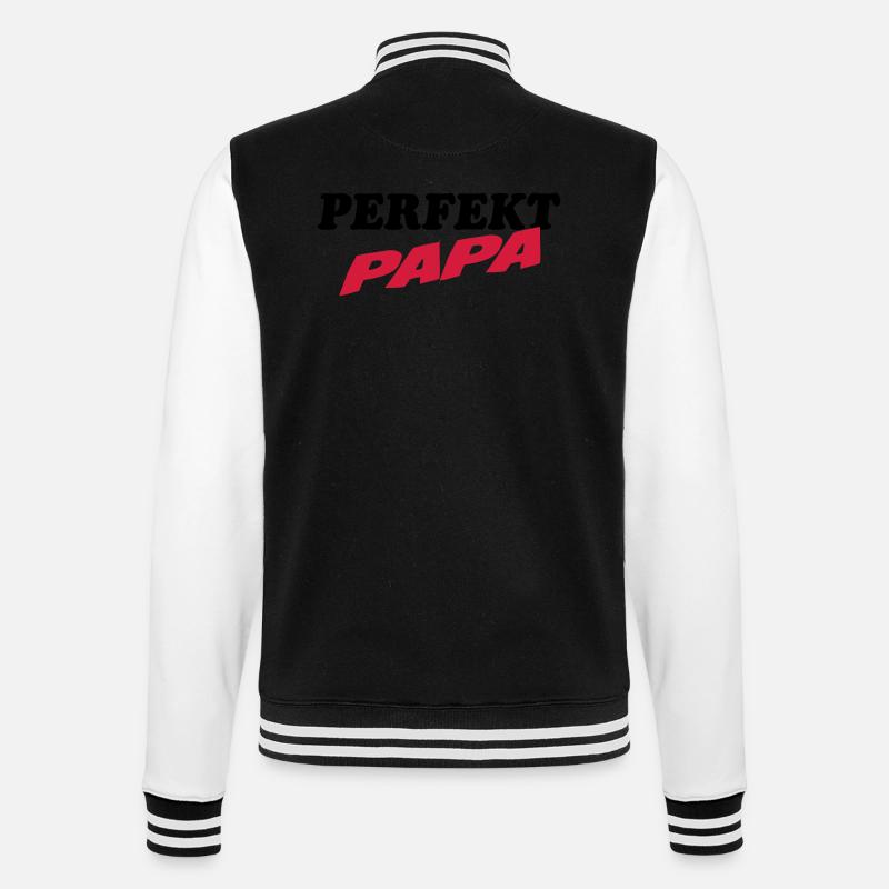 PERFEKT DAD - College Sweat Jacket - black/white