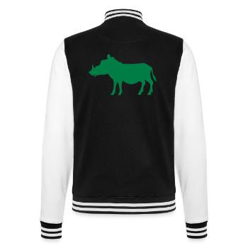 Wild boar - College Sweat Jacket - black/white - Back - Marisol (170cm)