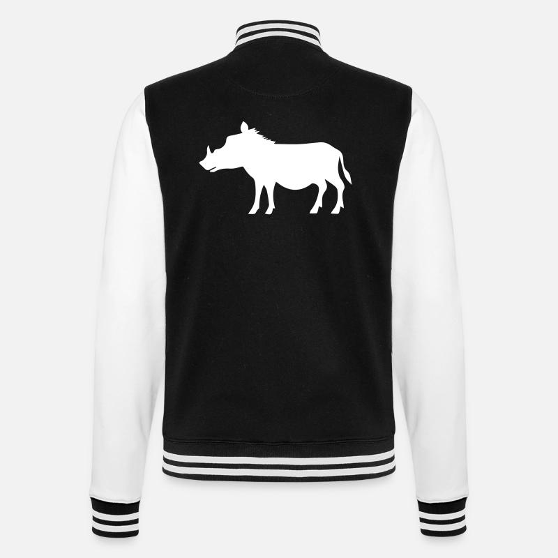 wildschwein - College-Sweatjacke - Schwarz/Weiß