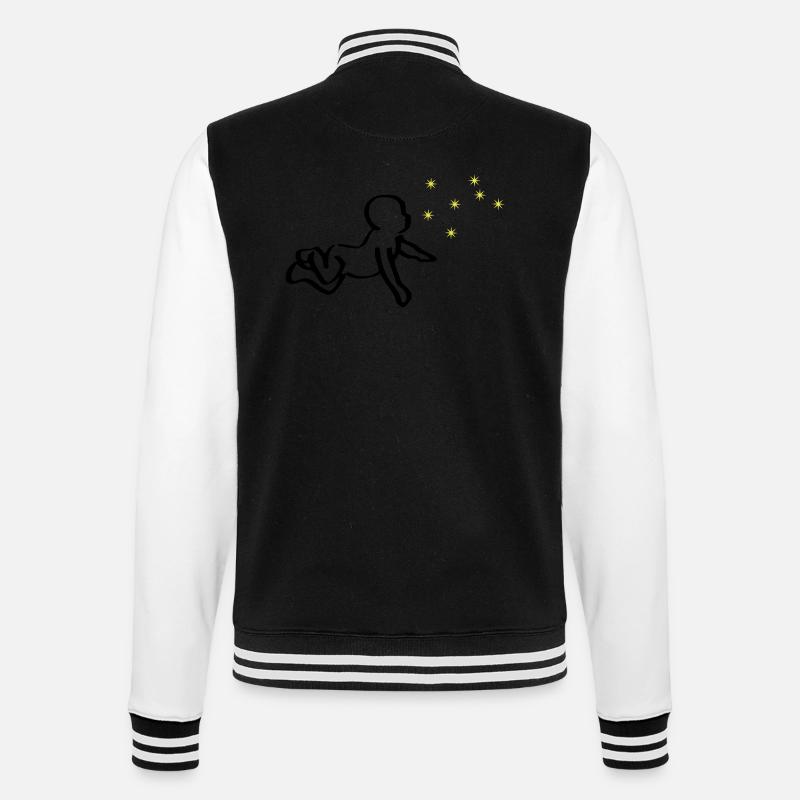 ReNaissance bébé noir Phoenix jaune - Veste Teddy - noir/blanc